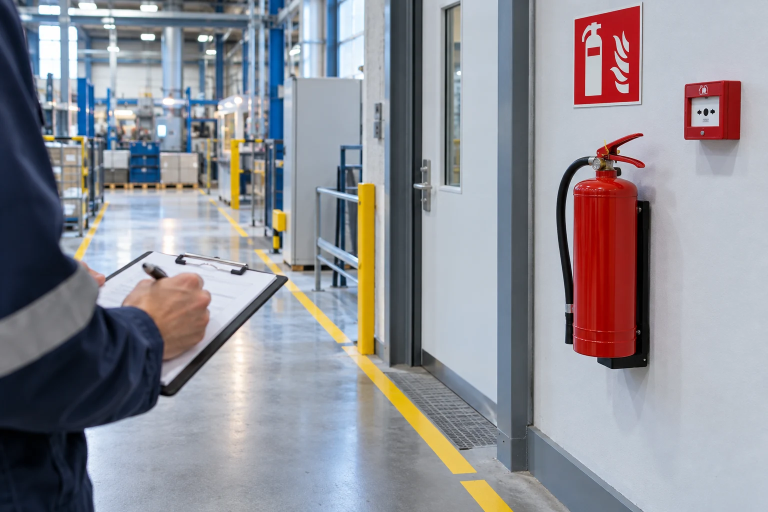 Illustration zum Thema Betrieblicher Brandschutz